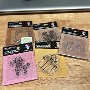 Imaginisce Snag ‘em Acrylic Stamps Lot of 5